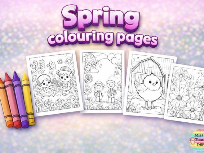 Spring Coloring Pages - End of the Year Coloring Sheets - Early Finishers