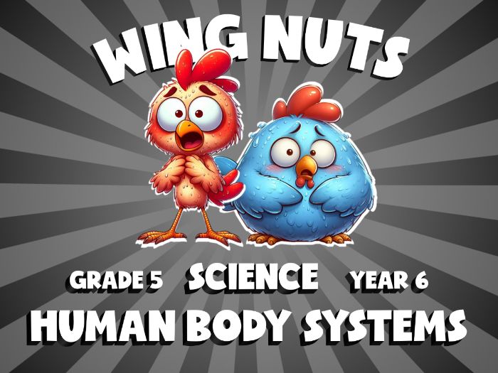 Human Body Systems WING NUTS Science Game | No-Prep Year 6 Review Activity
