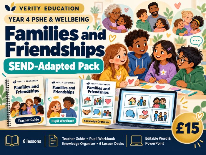Year 4 PSHE & Wellbeing: Families and Friendships — SEND-Adapted Pack