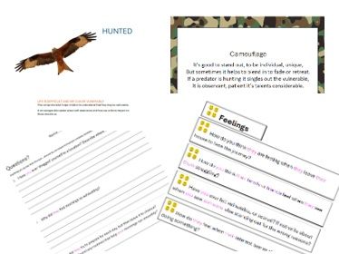 Mental Health Awareness: Hunted- Social Story, Poem & Workbook