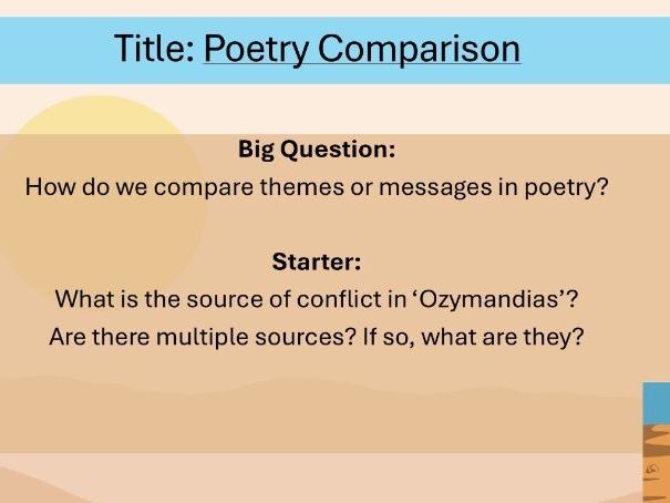 AQA Poetry Comparison