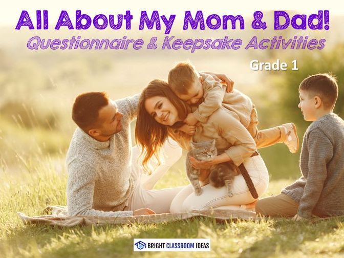 Mother’s Day & Father’s Day Writing | All About My Mom & Dad Book | Grade 1