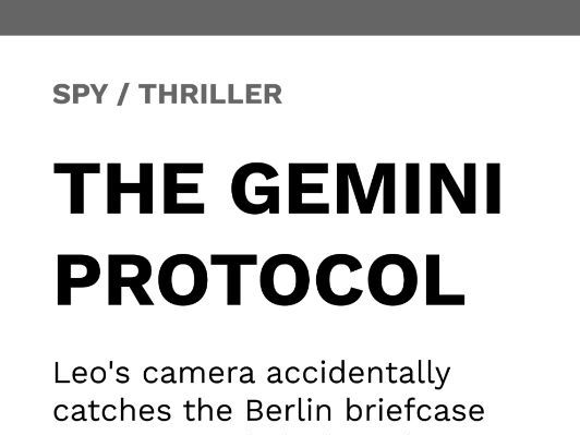 The Gemini Protocol - Spy / Thriller