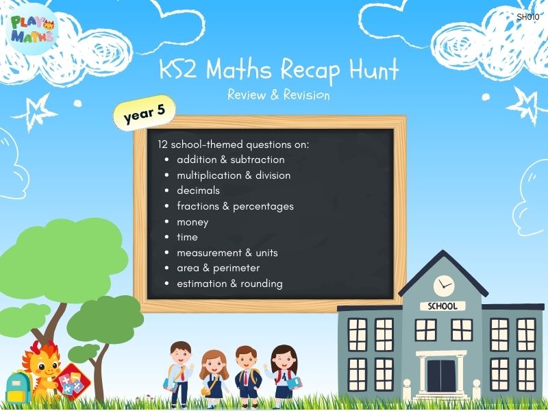 KS2 Maths Recap Hunt - Year 5 Review / Revision