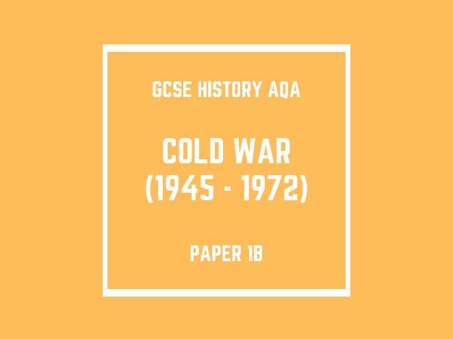 GCSE History AQA Paper 1B: Cold War