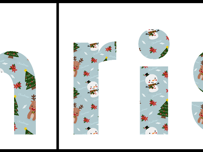 Christmas Display Letters Lowercase Matching