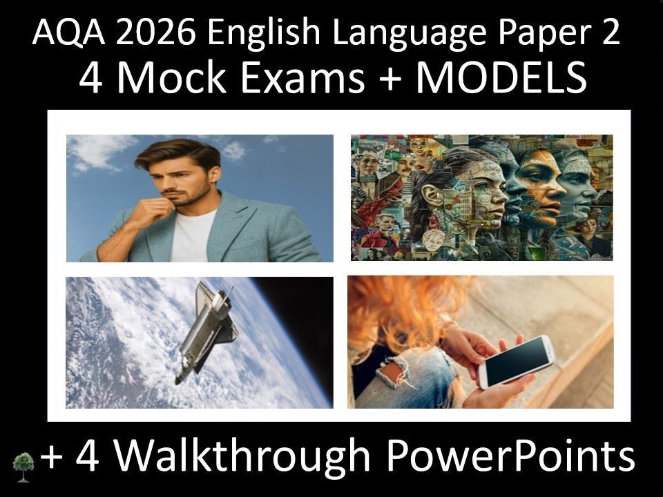 Four AQA 2026 English Language Paper 2 Mocks + Walkthroughs: Classroom PowerPoints