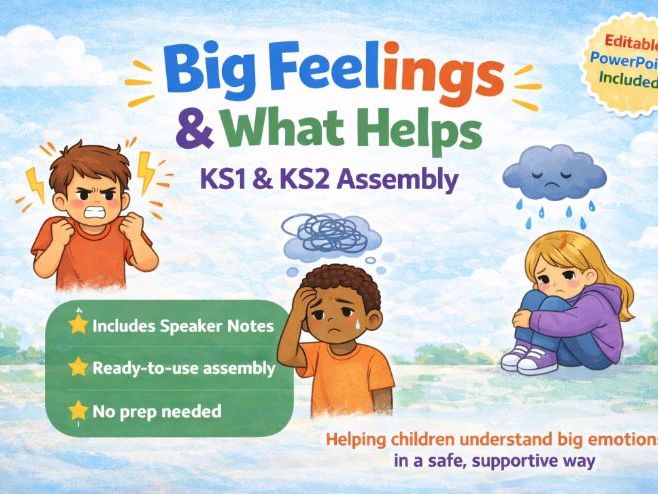 Big Feelings & What Helps Assembly (KS1 & KS2) – Emotional Regulation, Wellbeing, No Prep, Speaker N