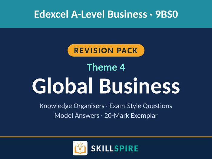 Edexcel A-Level Business Theme 4: Global Business | Complete Revision Pack