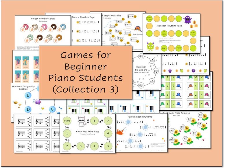 Games for Beginner Piano Students (Collection 3)