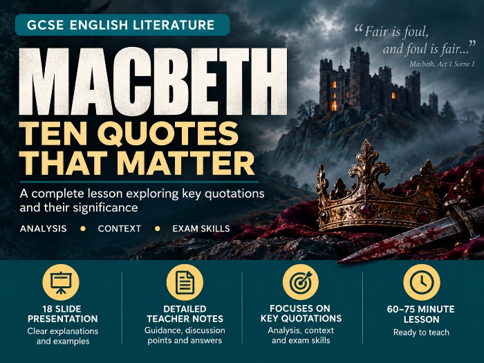 Macbeth quotation revision lesson
