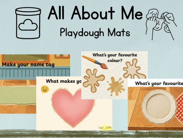 All About Me Playdough Mats | EYFS| 15 Page PDF