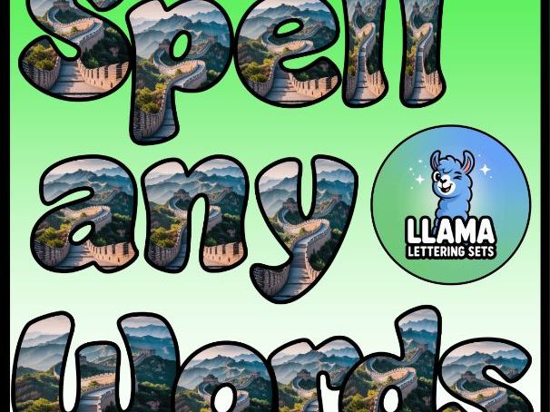 Great Wall Of China History Themed Lettering Set | Classroom Display | Upper & Lowercase, 0-9
