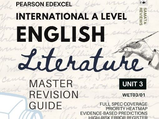 Pearson Edexcel IAL English Literature Unit 3 (WET03/01) Master Revision Guide: Poetry and Prose