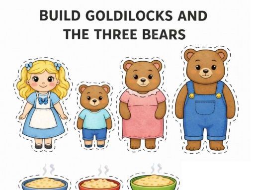 Bundle of 4 Cut and Stick Nursery Rhymes/Fairytales Stories
