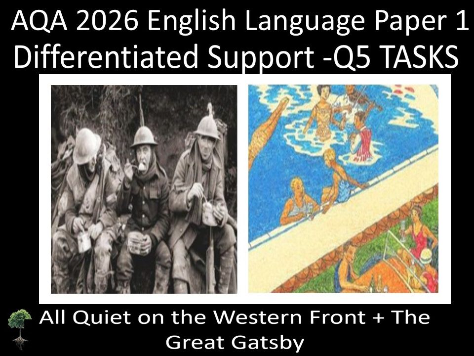 Two AQA 2026 GCSE English Language Paper 1 Mock | Q5 Tasks