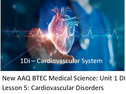 NEW: AAQ BTEC Medical Science Unit 1Di Cardiovascular System - Lesson 5: Cardiovascular Disorders