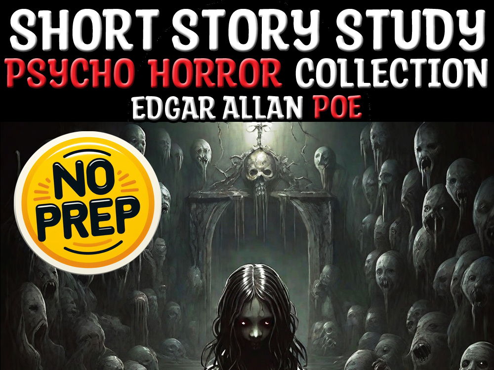 Edgar Allan Poe: Psychological Horror & Madness Bundle | Grades 7-12 | No Prep