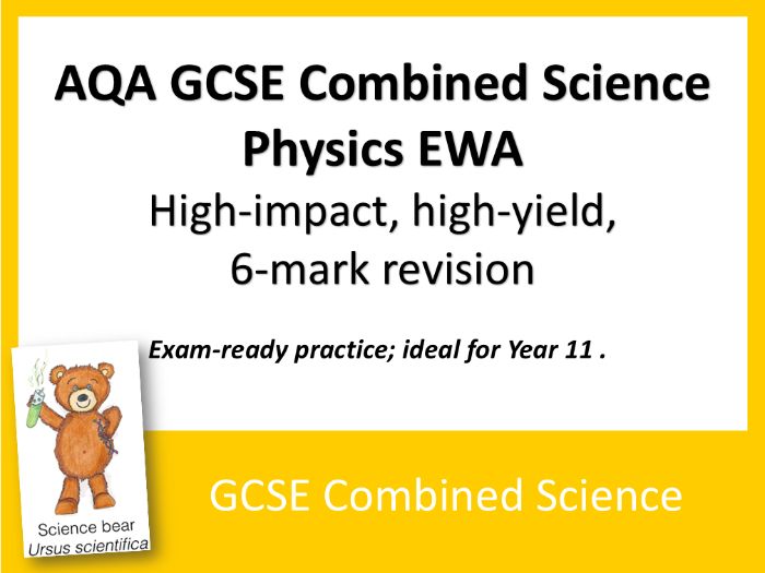 AQA GCSE Combined Science Physics 6-Mark EWA Booster Questions