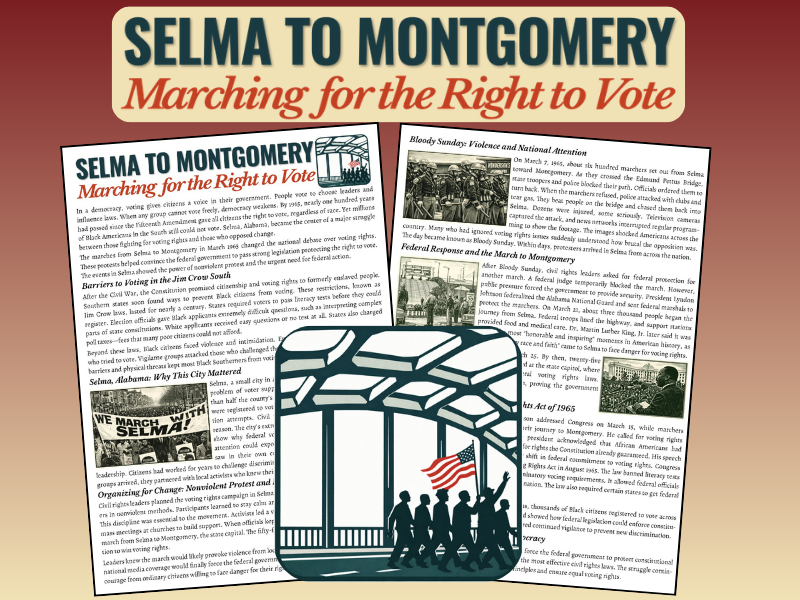 Selma March Differentiated Texts KS3