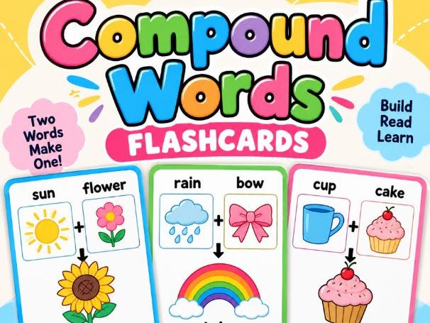 Compound Words Flashcards | Compound Word Picture Cards & Vocabulary | KS1 English