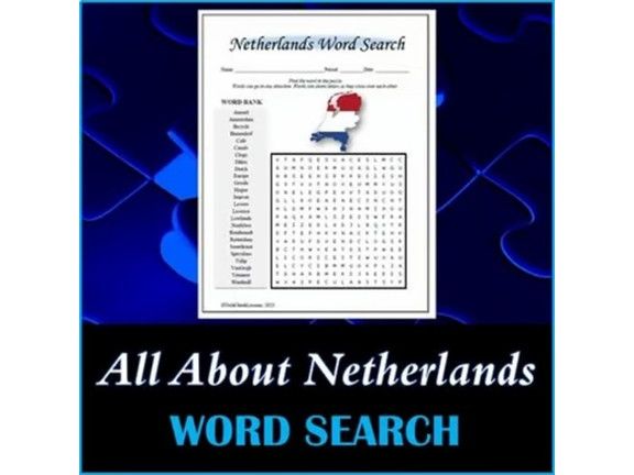All About Netherlands Word Search Puzzle