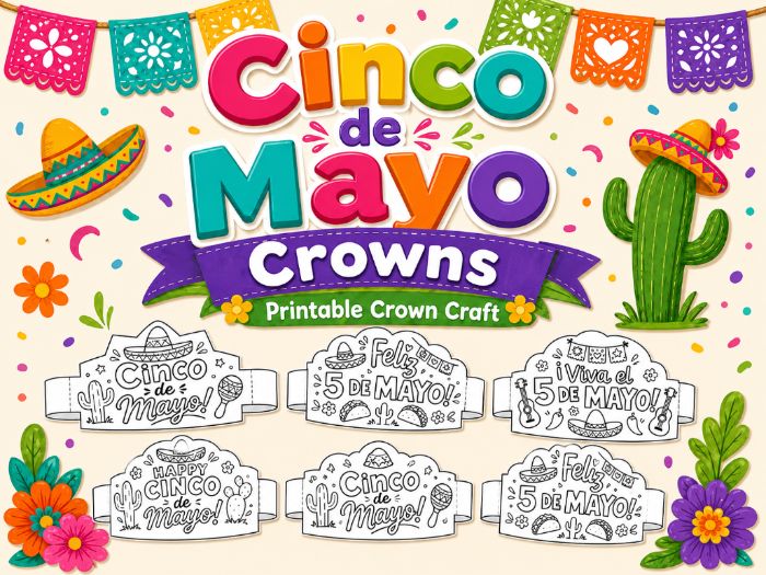 Cinco de Mayo Crowns | Printable Crown Craft