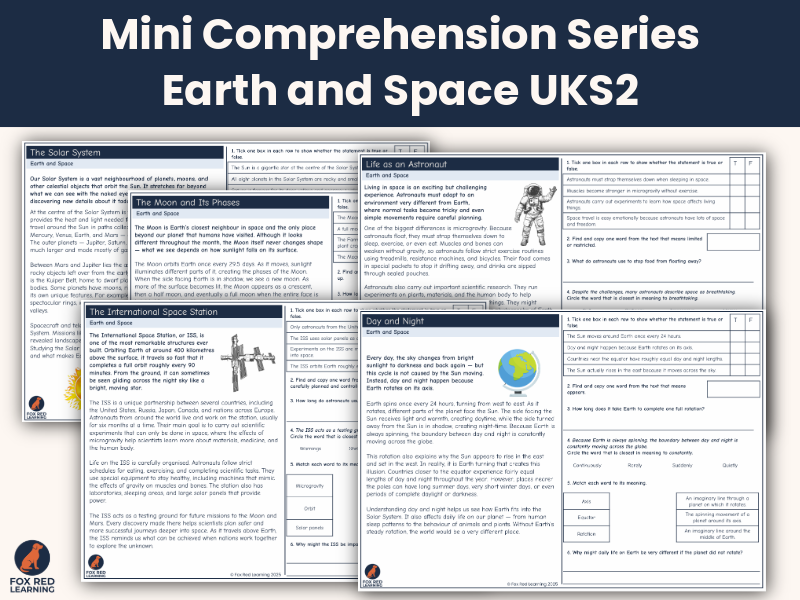 Mini Comprehension Series: Earth and Space UKS2