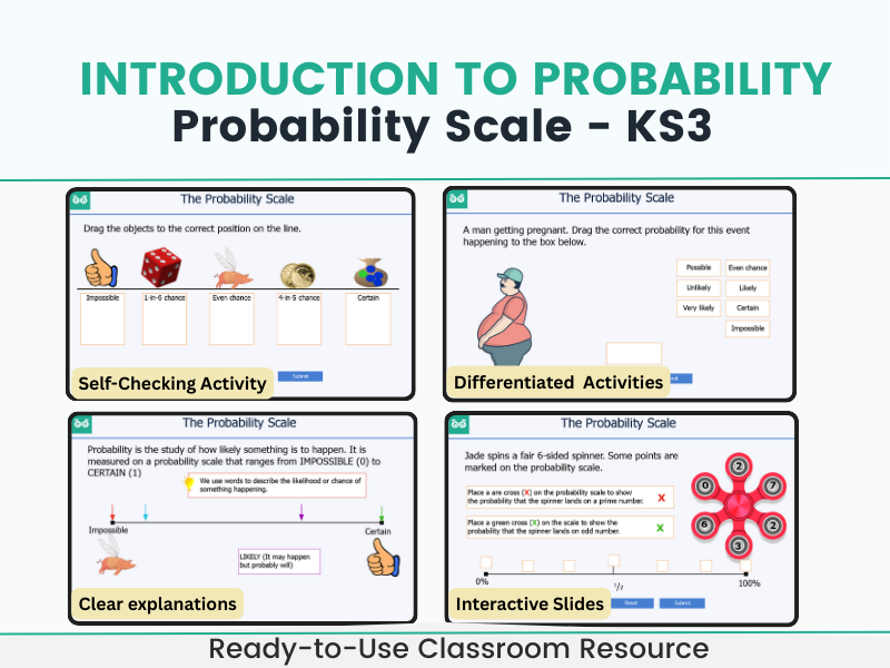 Introduction to Probability and the Probability Scale KS3 Year 7 Maths