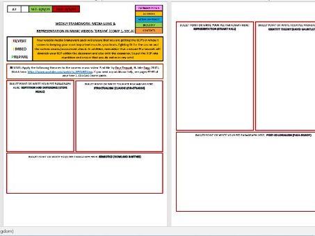 A2 EDUQAS FRAMEWORK (HOMEWORK) SHEET 5: MEDIA LANG AND REPRESENTATION IN 'DREAM'