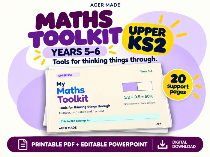 Upper KS2 Maths Toolkit | Year 5 & 6 | PDF and Editable PowerPoint