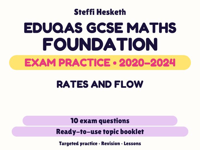Eduqas GCSE Maths Foundation: Rates and flow Exam Questions | 2020-2024