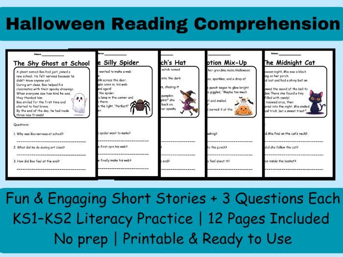 KS1–KS2 Halloween Reading Comprehension | (Last minute prep) Halloween themed Literacy Activities