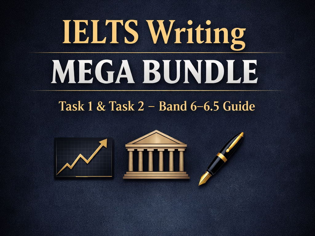 IELTS Writing Lesson Pack 2026 –2027 Task 1 & Task 2, Line Graphs, Grammar & Model Answers (B1–B2 · Printable · Worksheet + Answers)