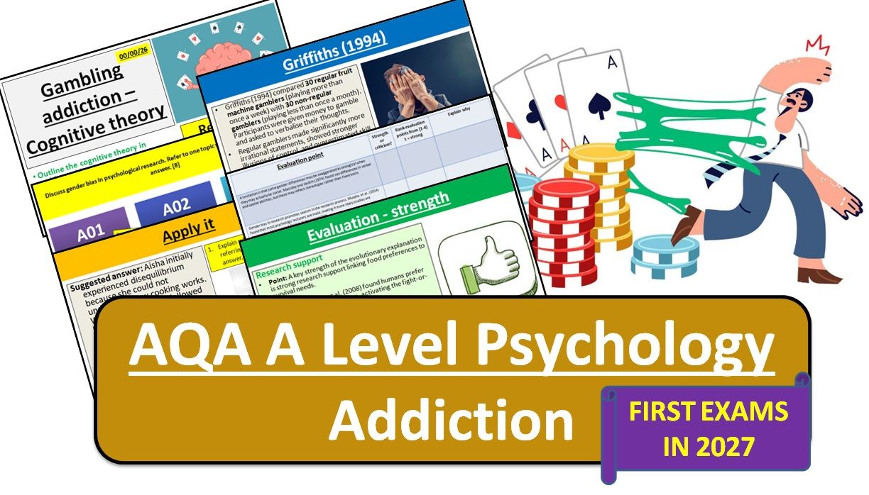 Addiction (COMPLETE UNIT) | First exams in 2027 - AQA A Level Psychology