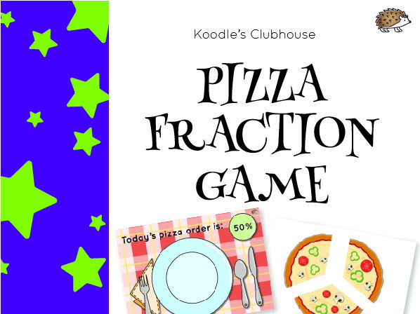 Pizza building fraction game