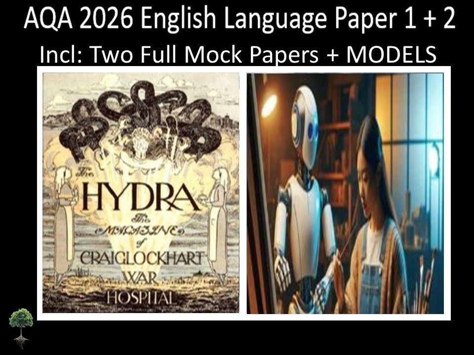 Two AQA 2026 English Language Paper 1 + 2 Mocks | MODELS