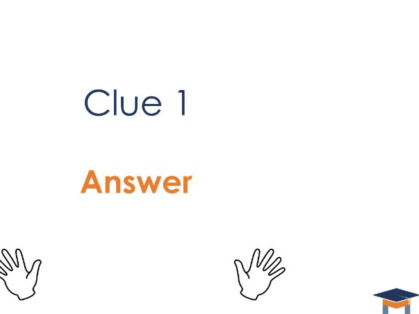 French - Hands up template