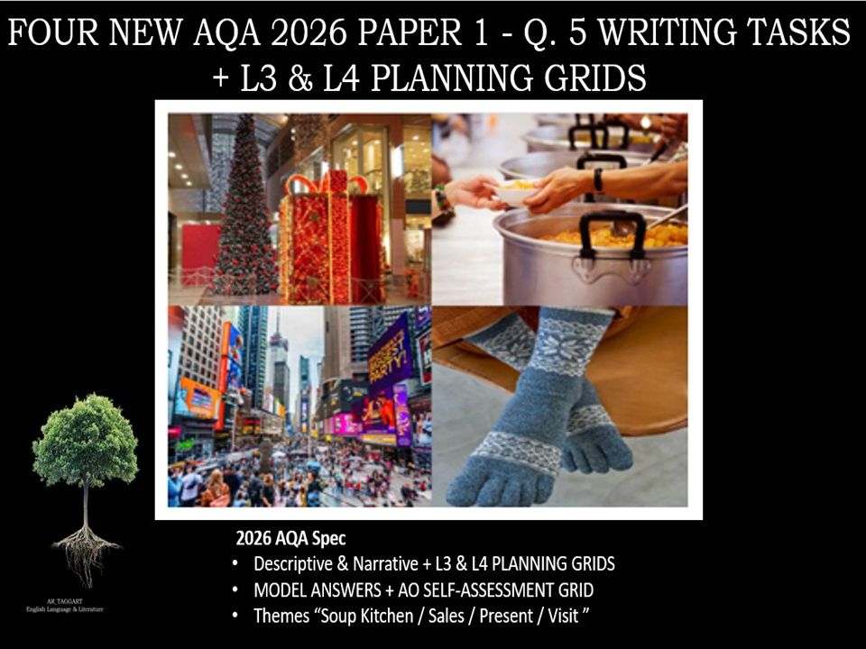 QUESTION 5 - FOUR  FULL WRITING TASKS | 2026 PAPER 1 | PLANS |  AO GRID | MODELS