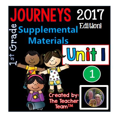 Journeys 2017 1st Grade Unit 1 Supplemental Materials