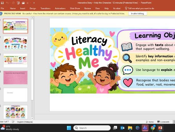 Reception - Literacy - All About Me Lesson 2