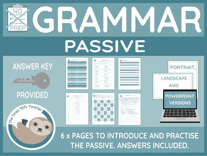The Passive ESL Worksheets (PPT Version Included)