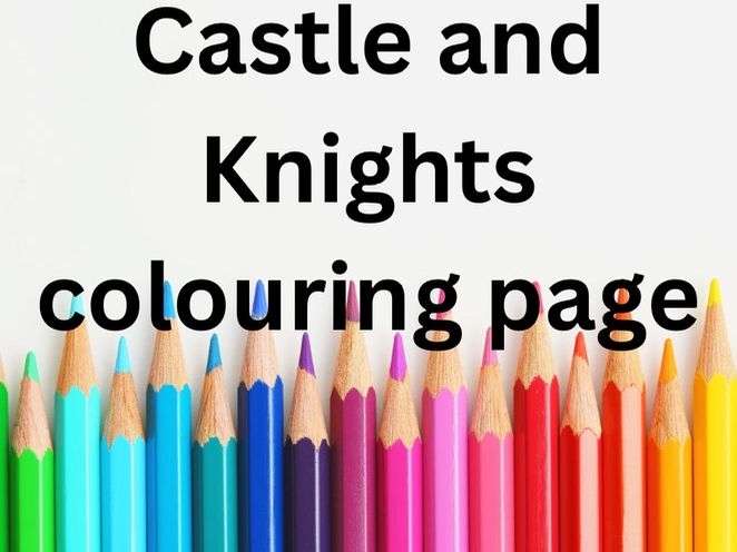 Castle and Knights colouring pages