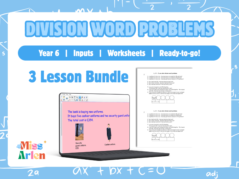 Year 6 Division Word Problems Bundle