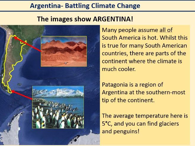 South America (KS3 Geography) Lesson 9: Argentina Climate Change