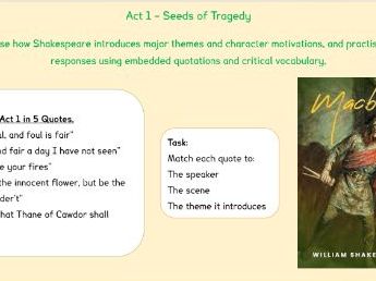 5 Macbeth Revision Lessons | Teaching Resources