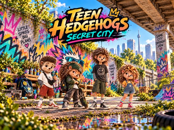 TEEN HEDGEHOGS SECRET CITY | EDITABLE LEARNING GAME | PPTX