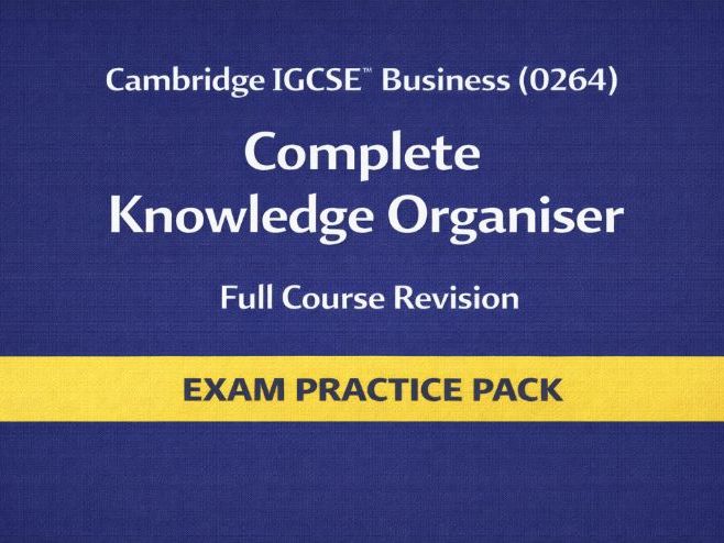 Cambridge IGCSE Business (0264) – Complete Knowledge Organiser | Full Course Revision