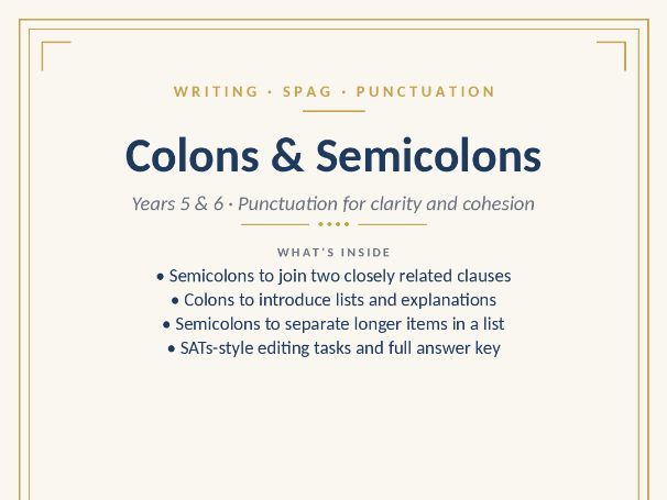 Colons & Semicolons