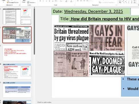 OCR B GCSE people's health 6- AIDS crisis and responses